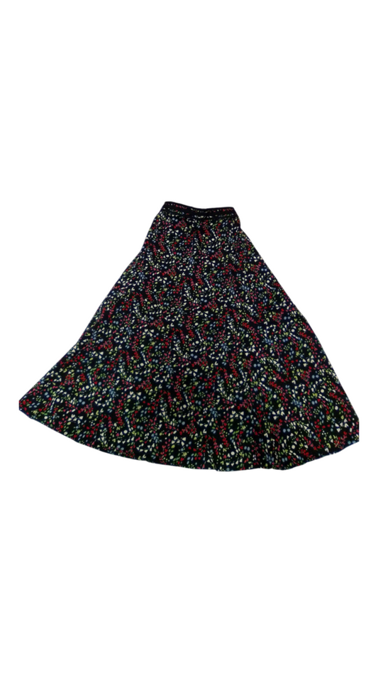 Skirt: DK Blue/Colorful, Womens, Size: 10P