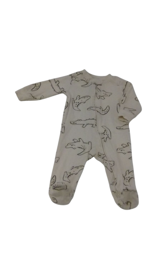 Sleeper: Beige Alligators, Boy, Size: 6M
