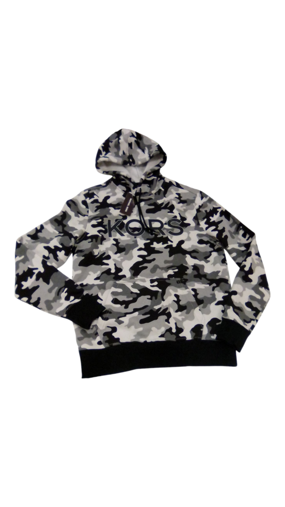 Sweater: Camo Hoodie Gray, NWT, Womens, Size: S