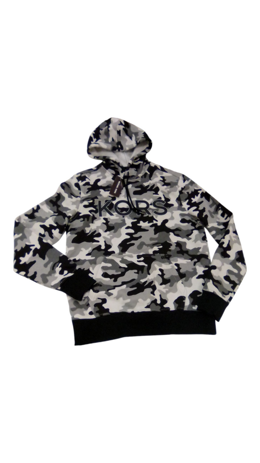 Sweater: Camo Hoodie Gray, NWT, Womens, Size: S