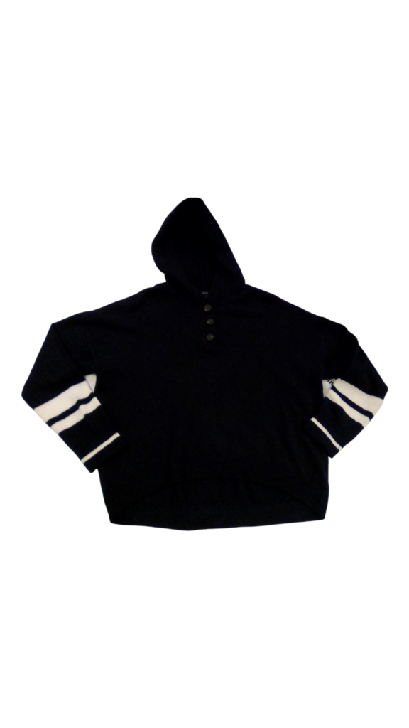 Sweater: Dark Blue & Stri, Womens, Size: M