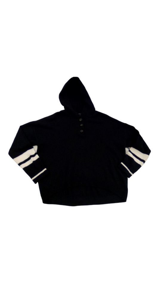 Sweater: Dark Blue & Stri, Womens, Size: M
