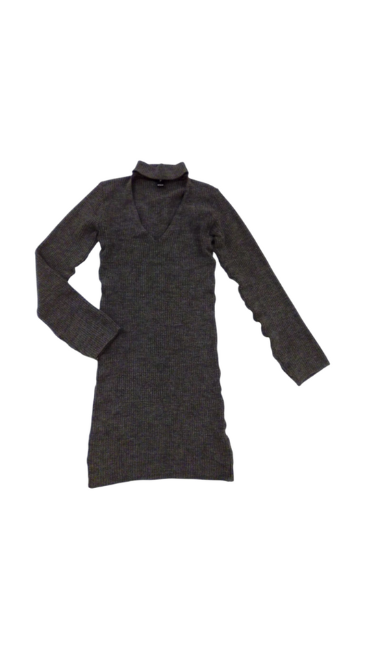 Dress: Grey Longsleeve, Womens, Size: S