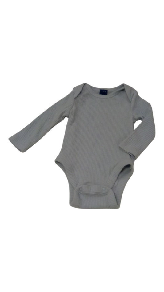 Long Sleeve Onesie: Blue, Boy, Size: 0/3m