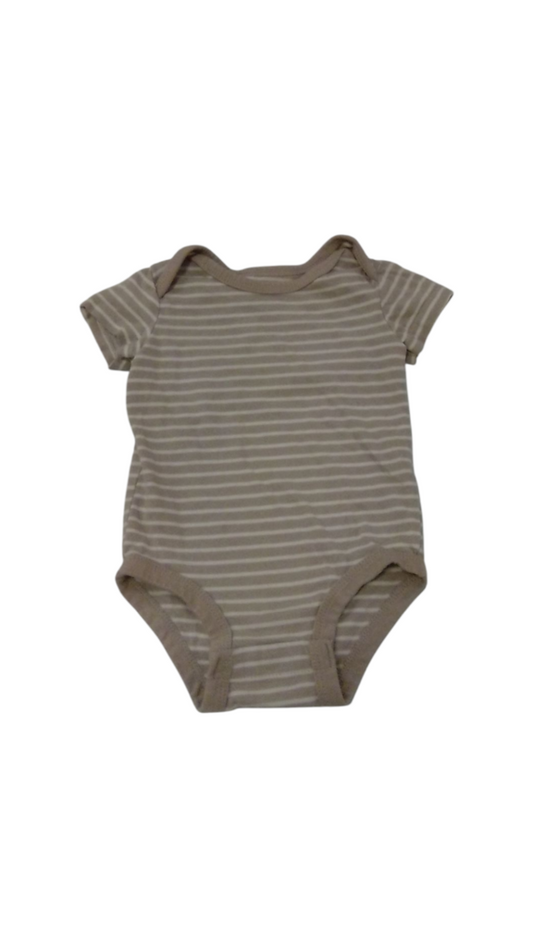 Onesie: Tan Stipes, Boy, Size: 6m