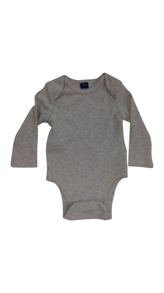 LS Onesie: Gray, Boy, Size: 3m