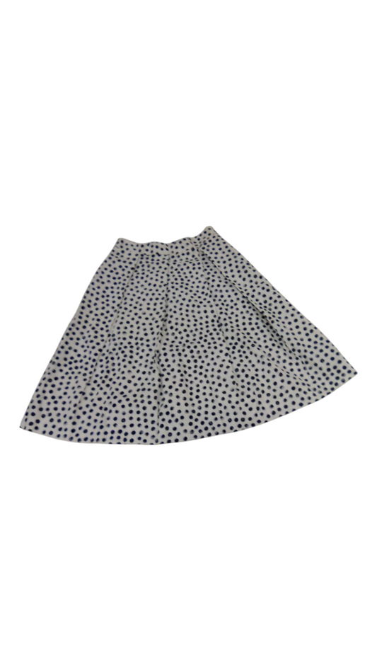 Skirt: White/Black Dots, Womens, Size: 2