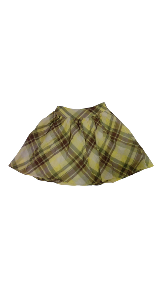 Skirt: Green Plaid, Womens, Size: M
