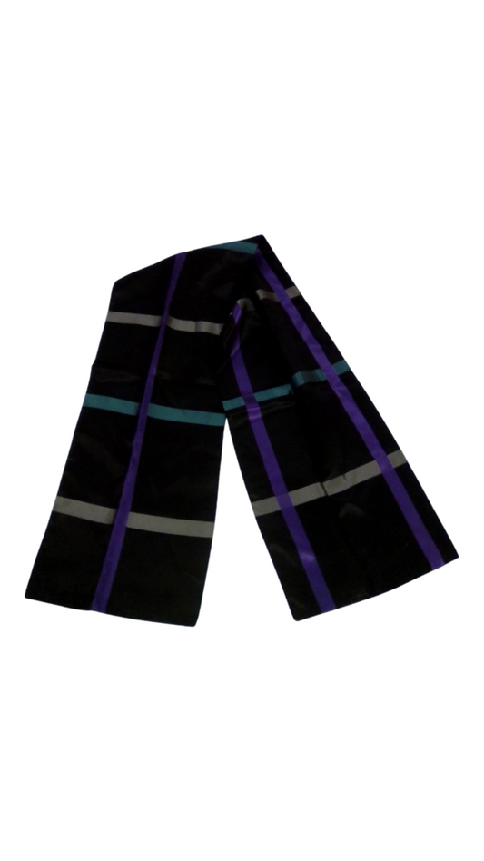 Scarf: Black/Purple/Teal, Accessory