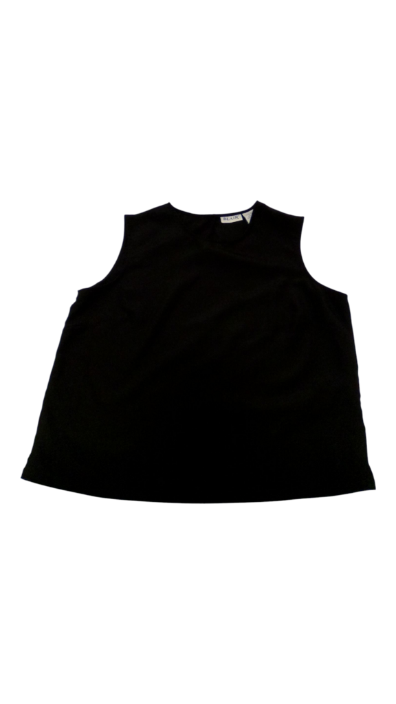 Shirt: Sleeveless Black, Womens, Size: L