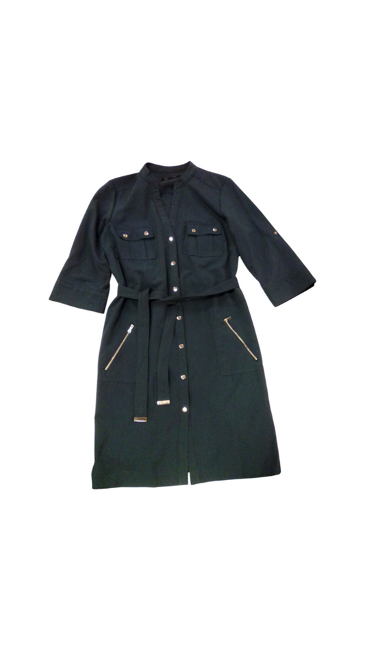 Dress: Blue Button-up, Womens, Size: M
