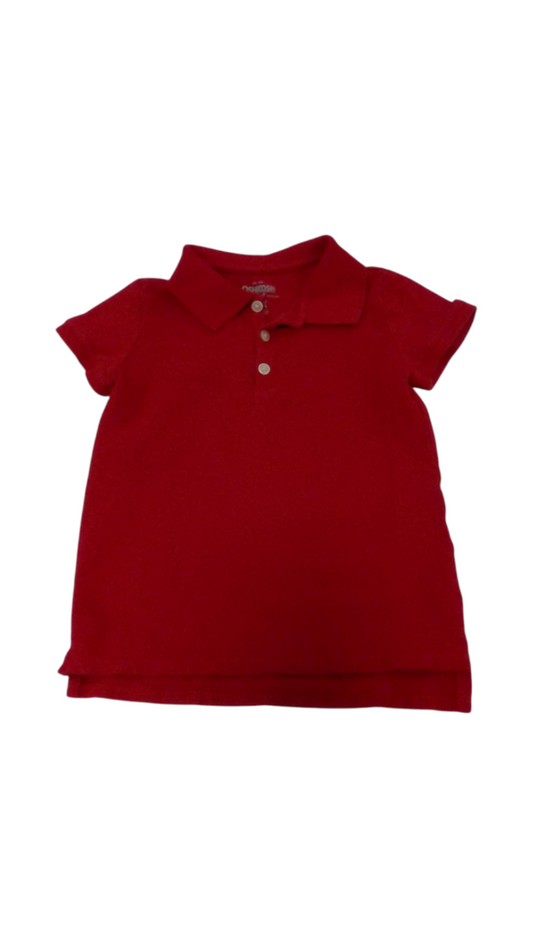 Shirt: Red/Collared, Boy, Size: 6