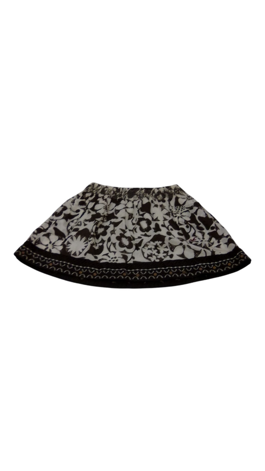 Skirt: Brown Flowers, Womens, Size: S