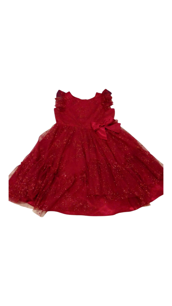 Dress: Red Sparkles, Girl, Size: 8