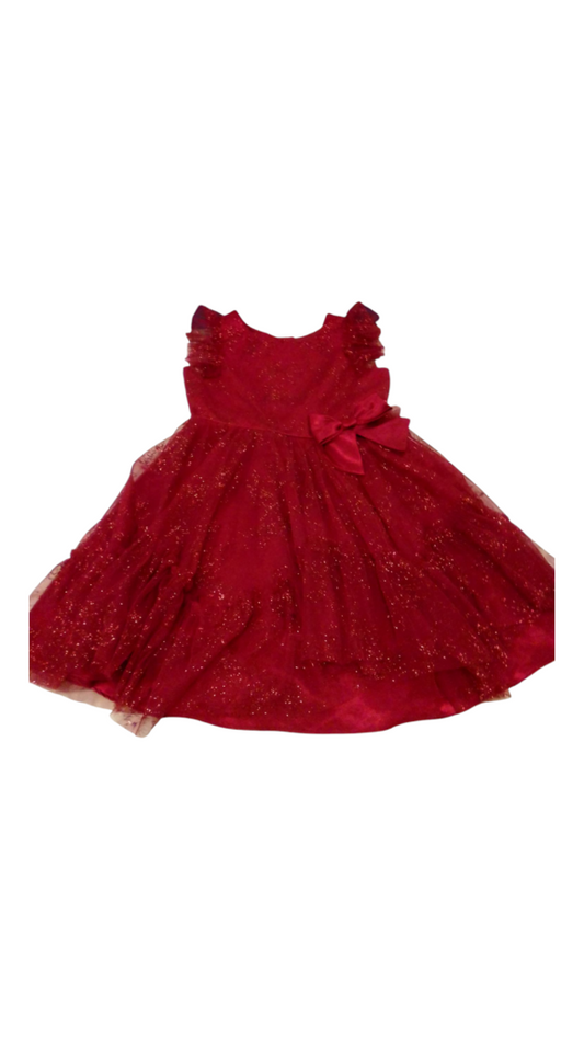 Dress: Red Sparkles, Girl, Size: 8