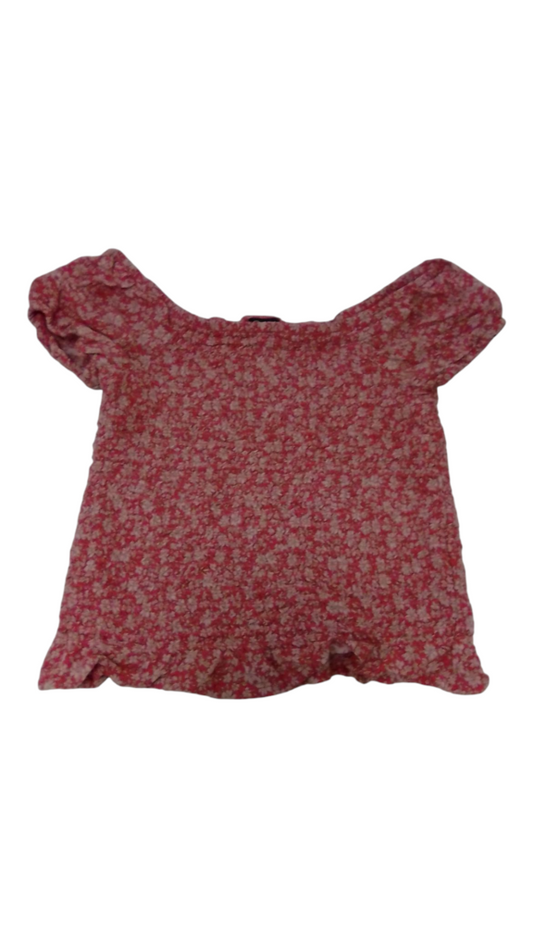 Shirt: Pink/Flowers, Girl, Size: 10/12
