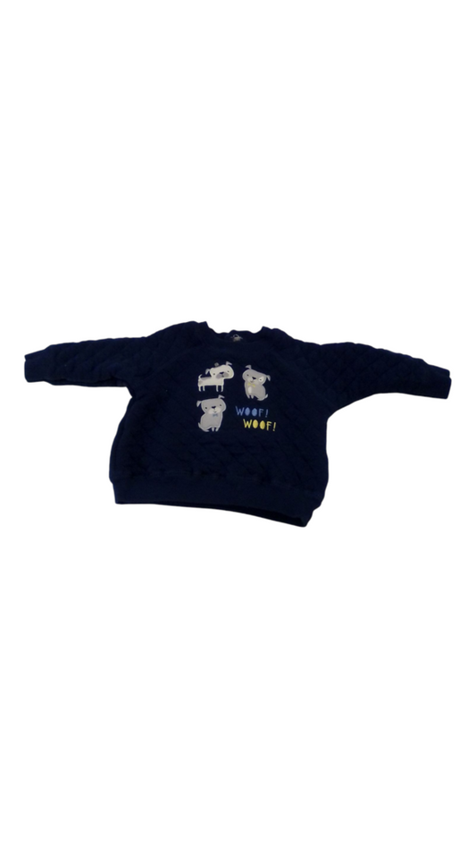 Sweater: Blue/Woof Woof, Boy, Size: 3/6m