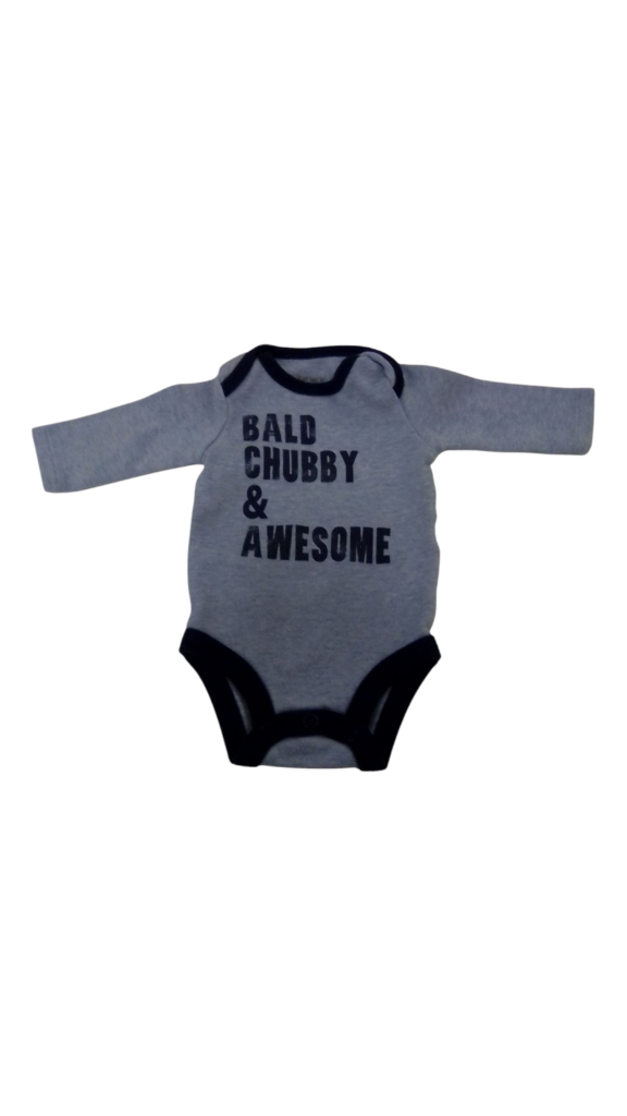 Long Sleeve Onesie:Bald, Boy, Size: NB