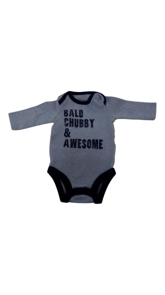 Long Sleeve Onesie:Bald, Boy, Size: NB
