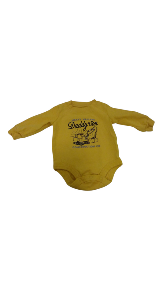 Long Sleeve Onesie:Daddy, Boy, Size: 3m