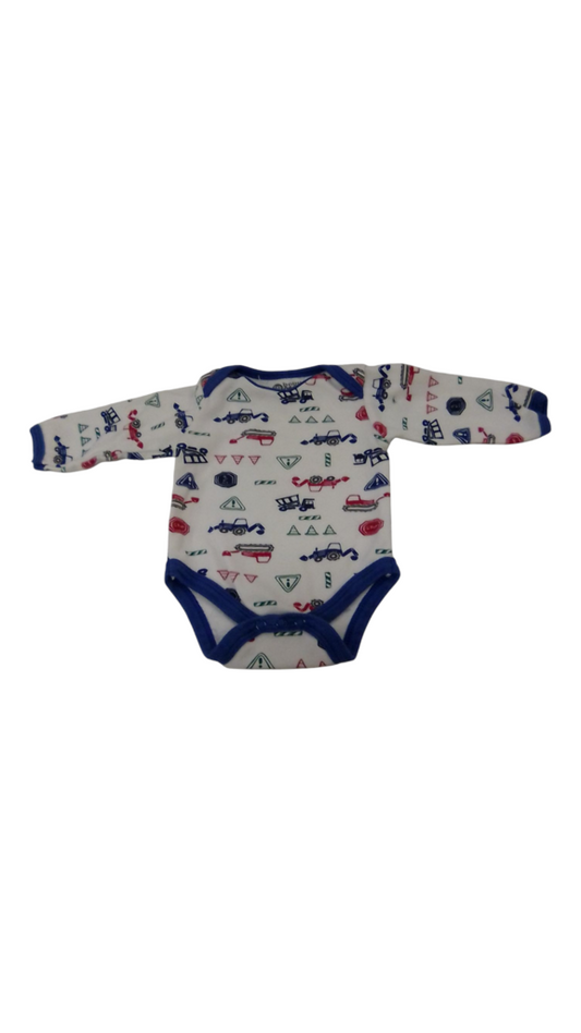 Long Sleeve Onesie:tracto, Boy, Size: 0/3m