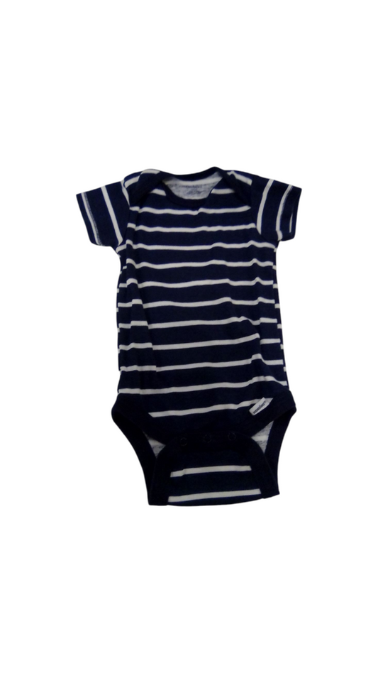 Onesie: Blue/Stripes, Boy, Size: 3/6m