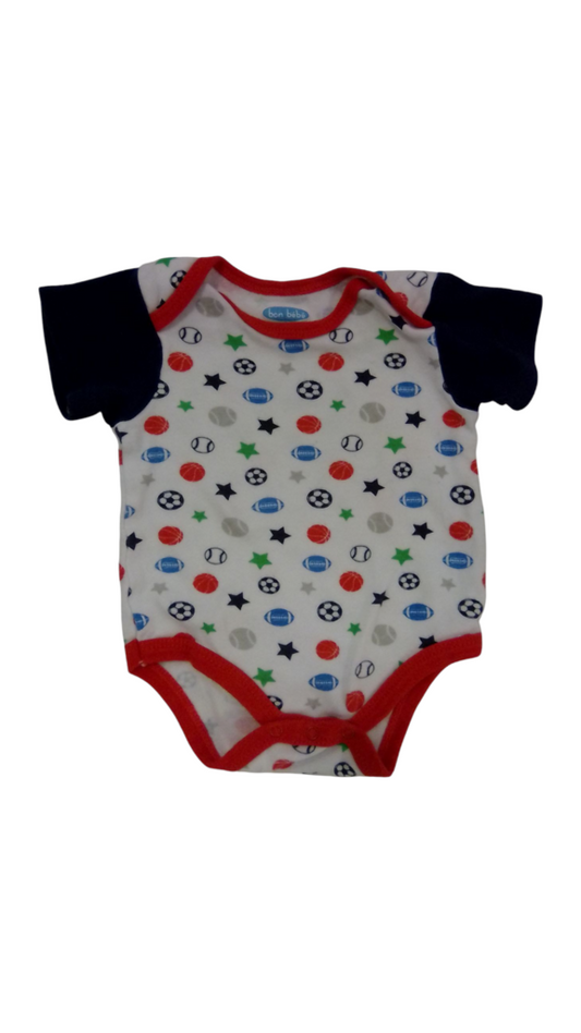 Onesie: Sports Balls, Boy, Size: 3/6m