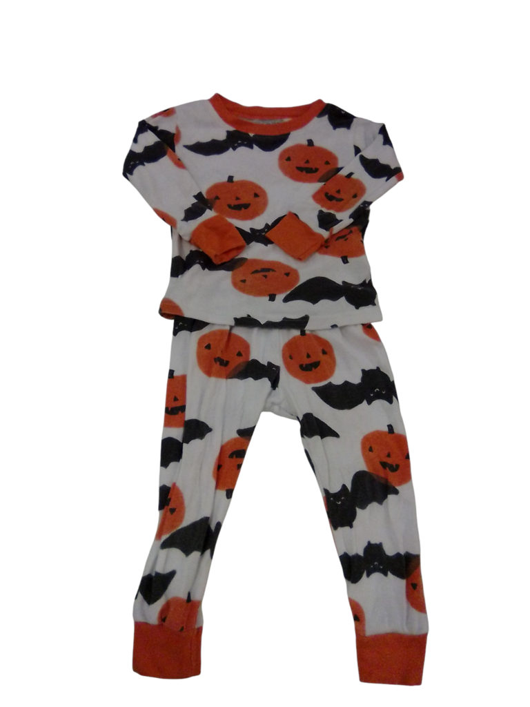 2pc Sleeper: Bats/Pumpkin, Boy, Size: 2t
