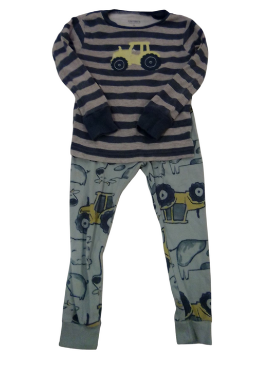 2pc Sleeper: Blue Tractor, Boy, Size: 2t