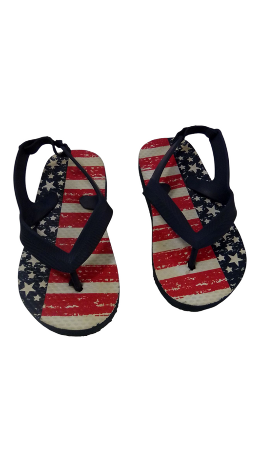 Flip Flops - Flag, Boy, Size: 7T