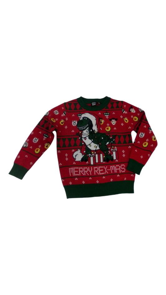 Sweater: Rex-mas, Boy, Size: 3t