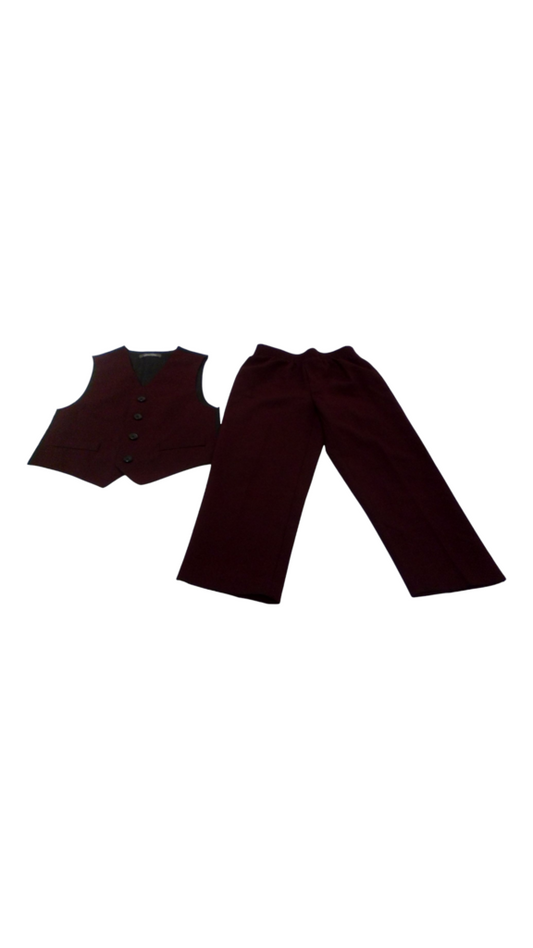 2pc Suit: Maroon, Boy, Size: 4t