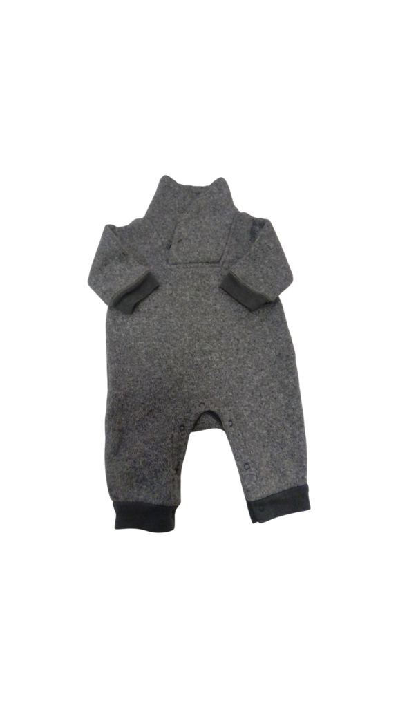 Romper: Grey, Boy, Size: 0/3m
