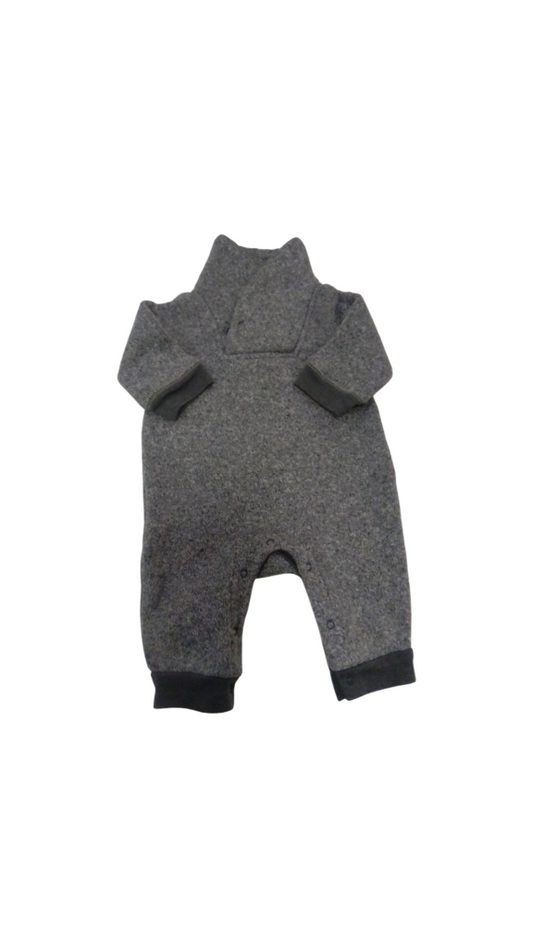 Romper: Grey, Boy, Size: 0/3m