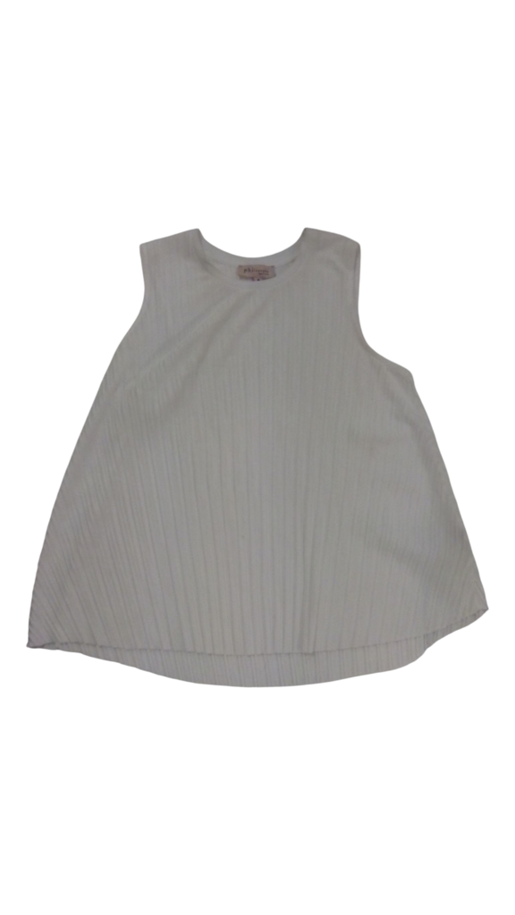Tank Top: White Ribbed, Womens, Size: M