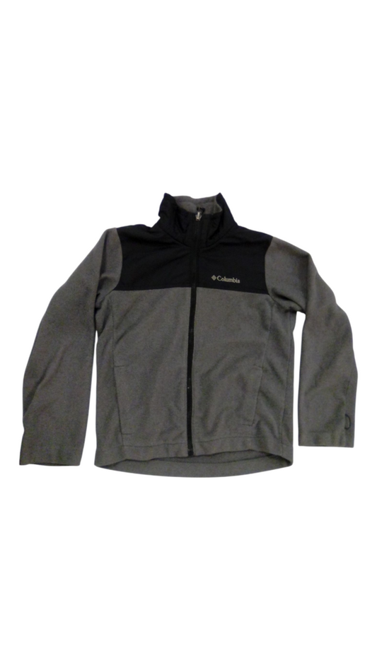 Zip-Up Jacket: Gray Fleec, Boy, Size: 8