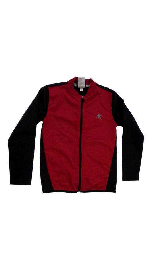 Zip-Up Jacket: Red/Black, Boy, Size: 8