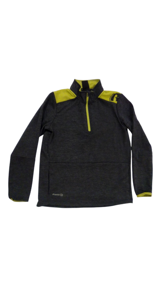 Half Zip: Gray Lime Green, Boy, Size: 10/12
