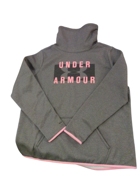 Hoodie: Pink/grey Logo, Womens, Size: XL