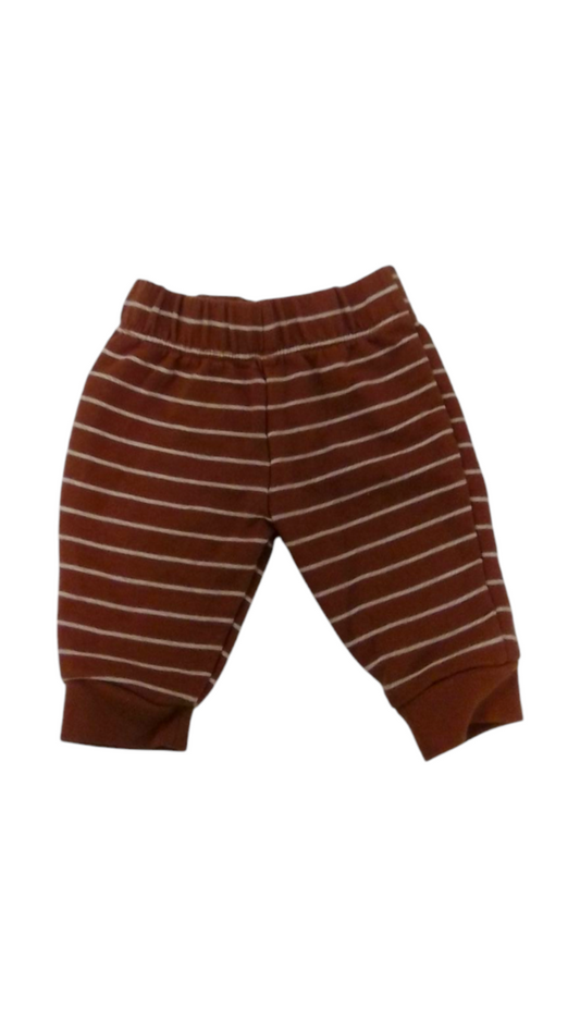 Pants: Brown/White Stripe, Boy, Size: 3m