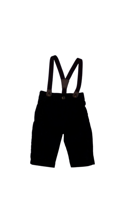 Pants: Black/Suspenders, Boy, Size: 3m