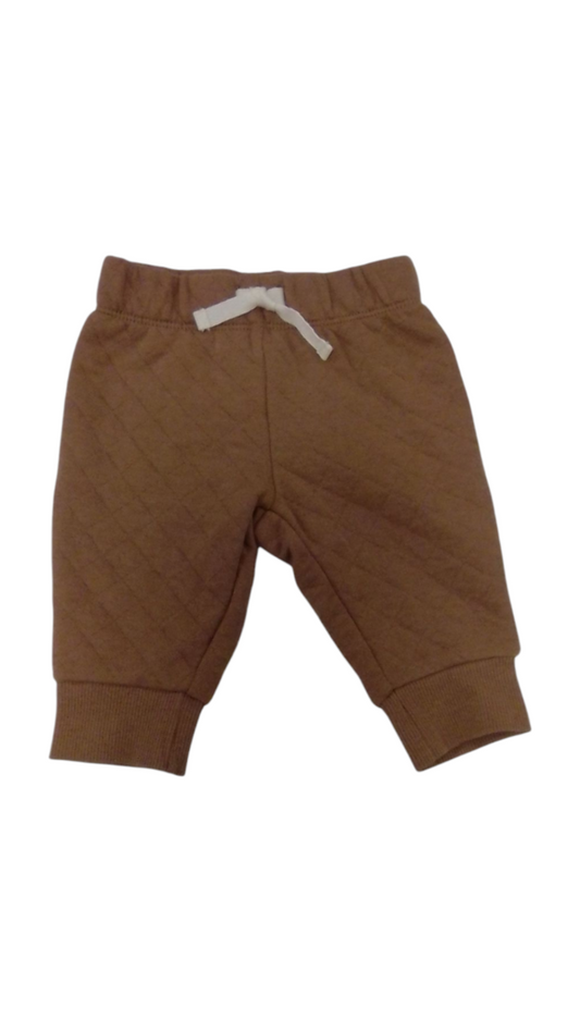 Pants: Brown Quilted, Boy, Size: 3m