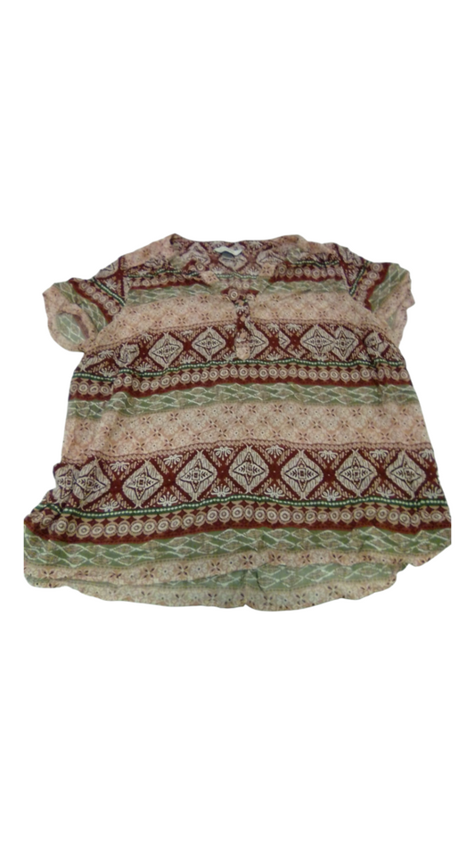 Shirt: Aztec Pattern, Womens, Size: XXL
