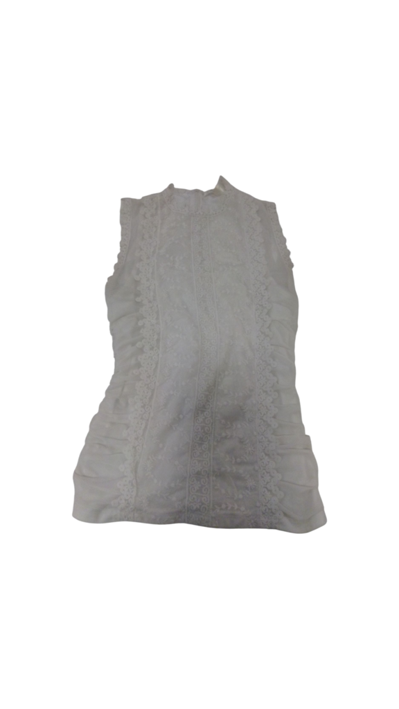 Shirt: White Lace, Womens, Size: S