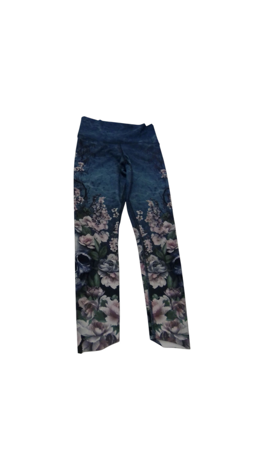 Pants: Blue/Flowers, Womens, Size: XS
