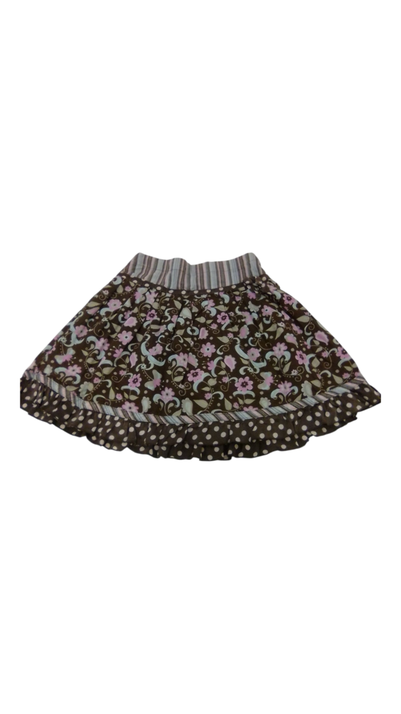 Skirt: Flowers/Brown, Girl, Size: 6