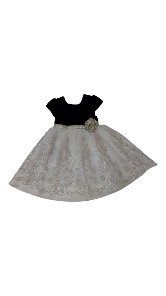 Dress: Black/Gold/White, Girl, Size: 3t
