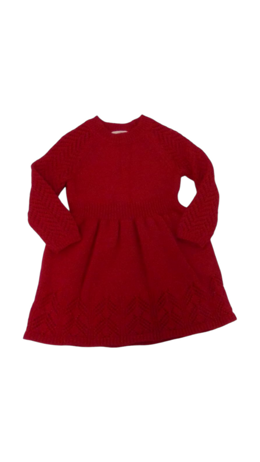 Long Sleeve Dress: Red, Girl, Size: 2t