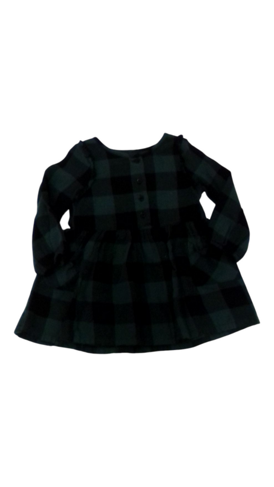 Long Sleeve Dress:GR/PLA, Girl, Size: 18m