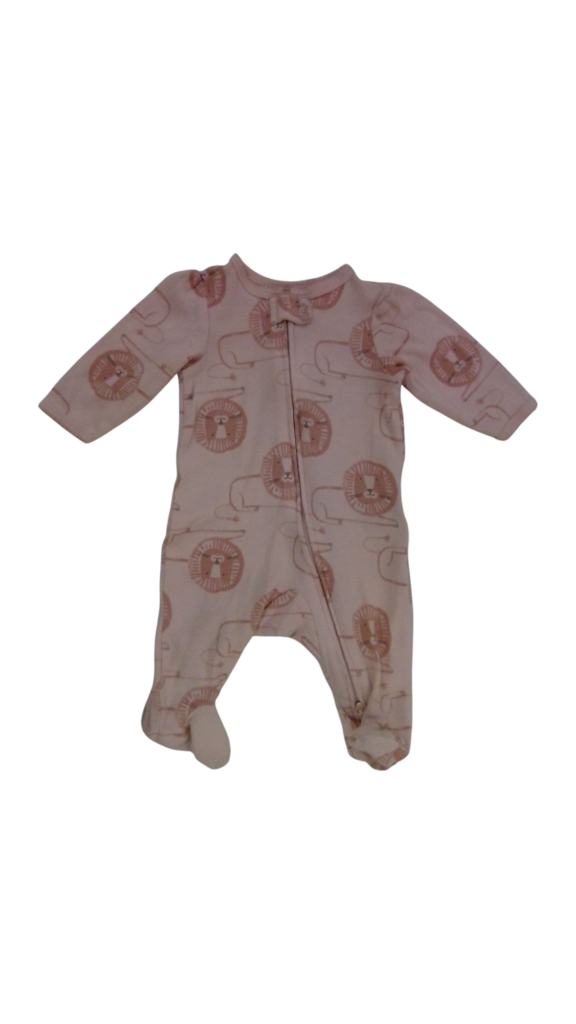 Sleeper: Pink Lions, Girl, Size: 3m